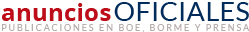 Anuncios Oficiales en BORME, BOE y prensa Logo